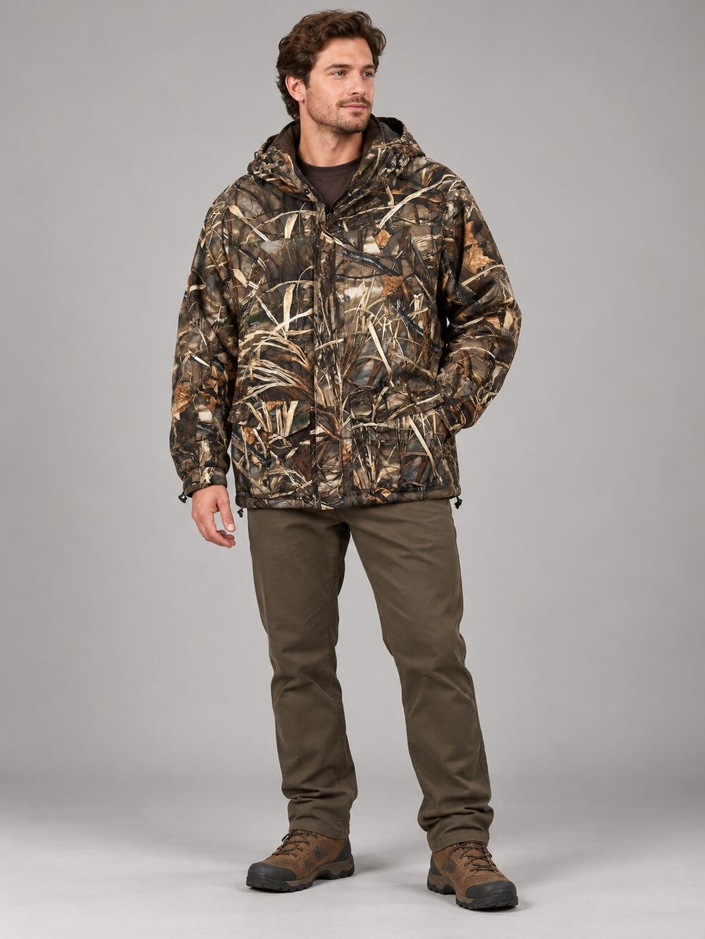 Cabela's Dry-Plus Insulated Hooded Parka Advantage Max-4 HD Camo Men's M Reg